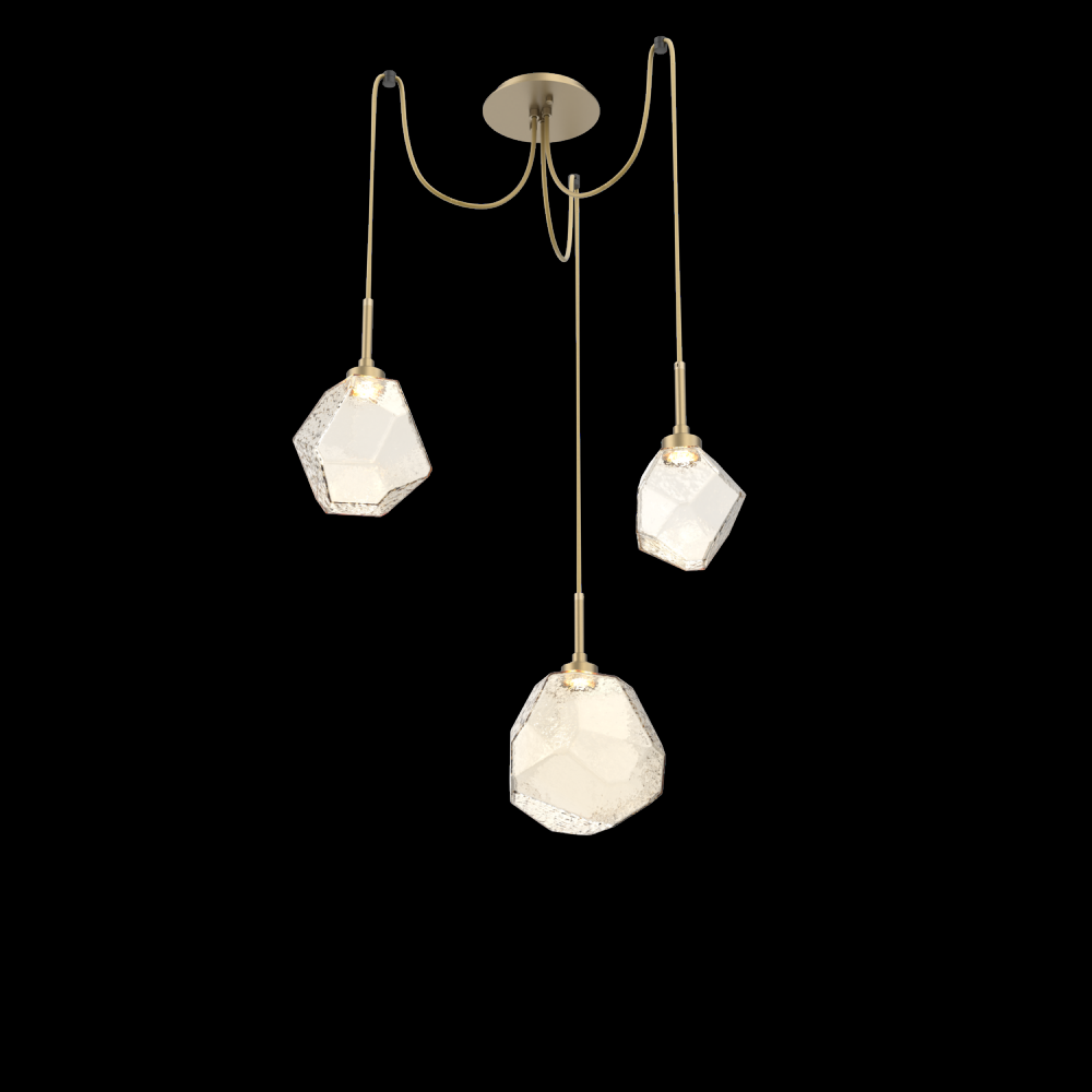 Gem Round 3pc Swag Multi-Pendant