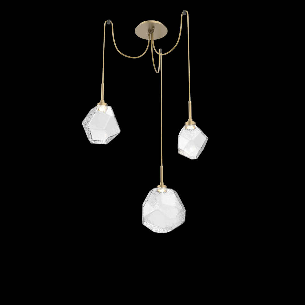 Gem Round 3pc Swag Multi-Pendant