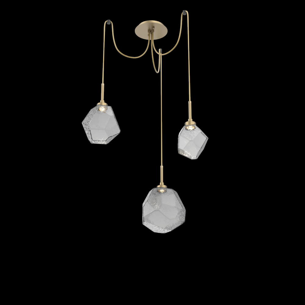 Gem Round 3pc Swag Multi-Pendant