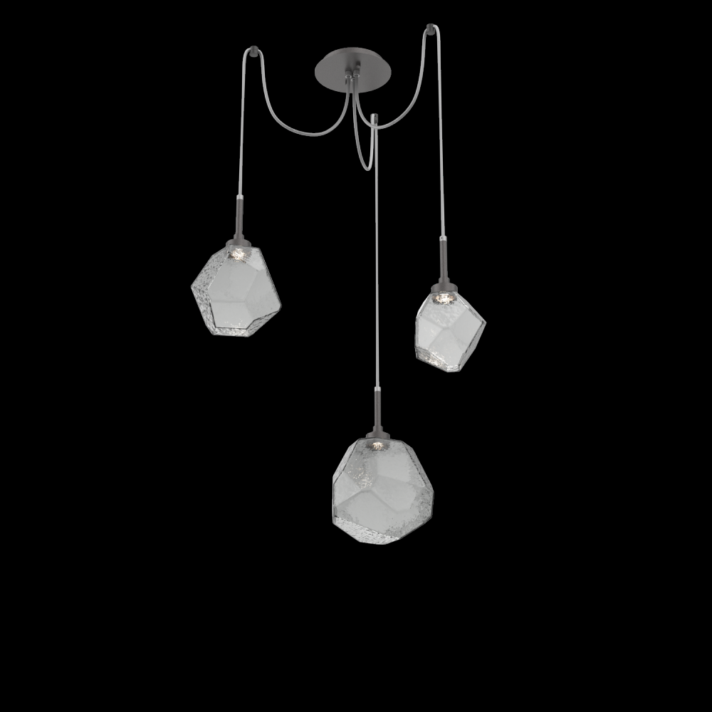 Gem Round 3pc Swag Multi-Pendant