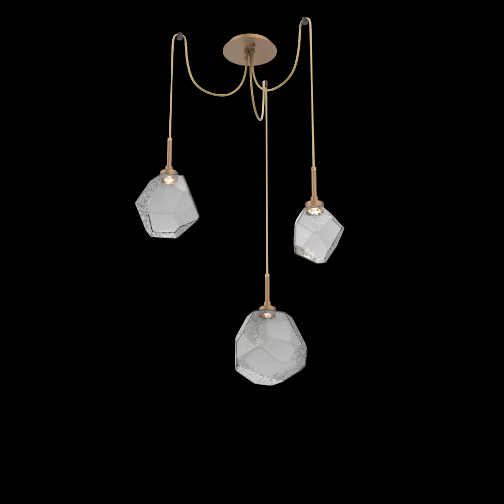 Gem Round 3pc Swag Multi-Pendant