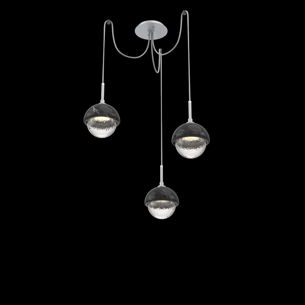 Cabochon Round 3pc Swag Multi-Pendant