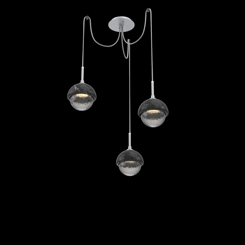 Cabochon Round 3pc Swag Multi-Pendant