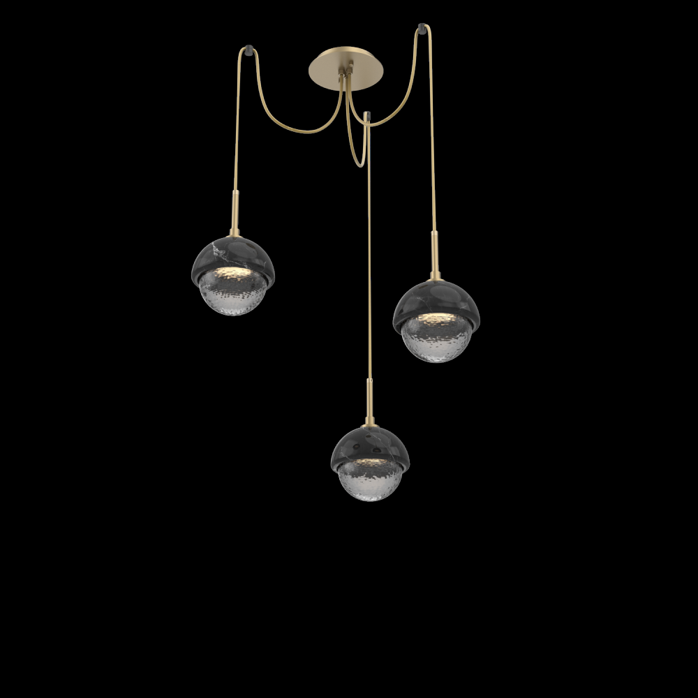 Cabochon Round 3pc Swag Multi-Pendant