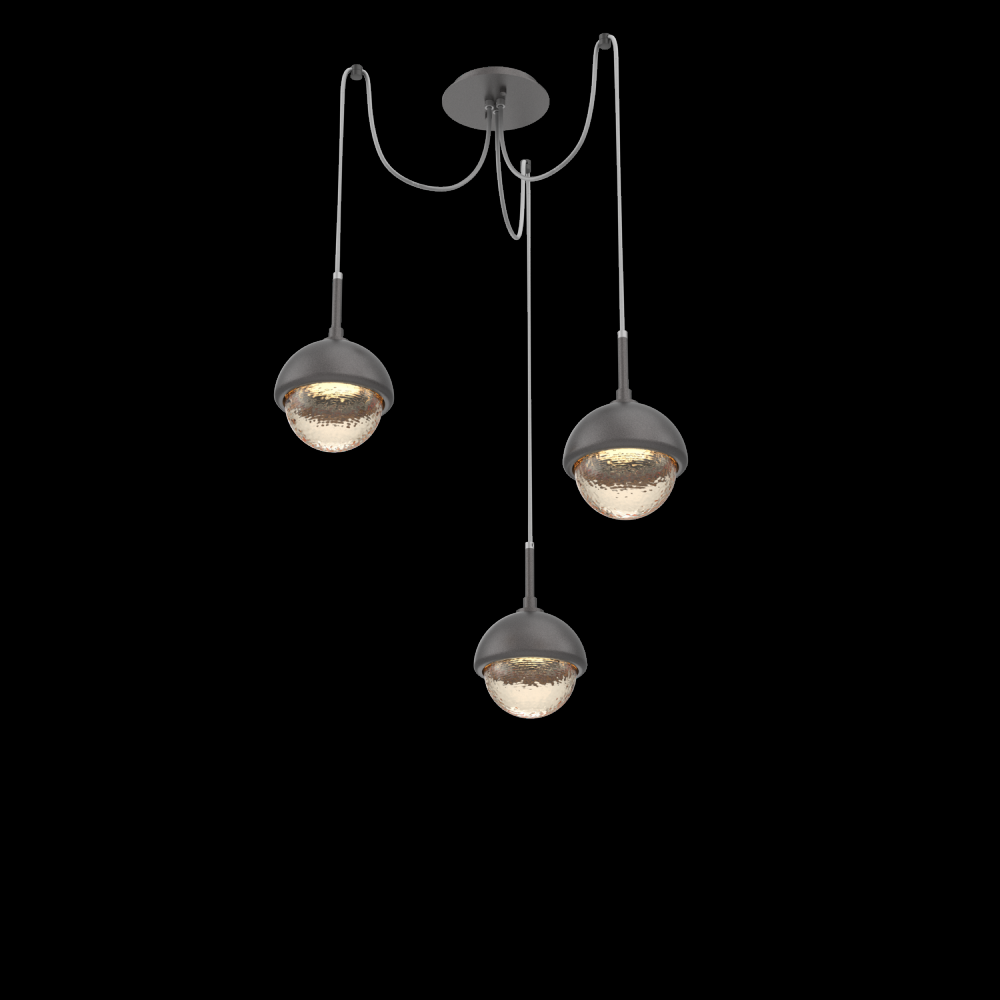 Cabochon Round 3pc Swag Multi-Pendant