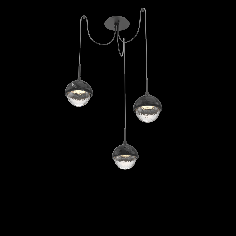 Cabochon Round 3pc Swag Multi-Pendant