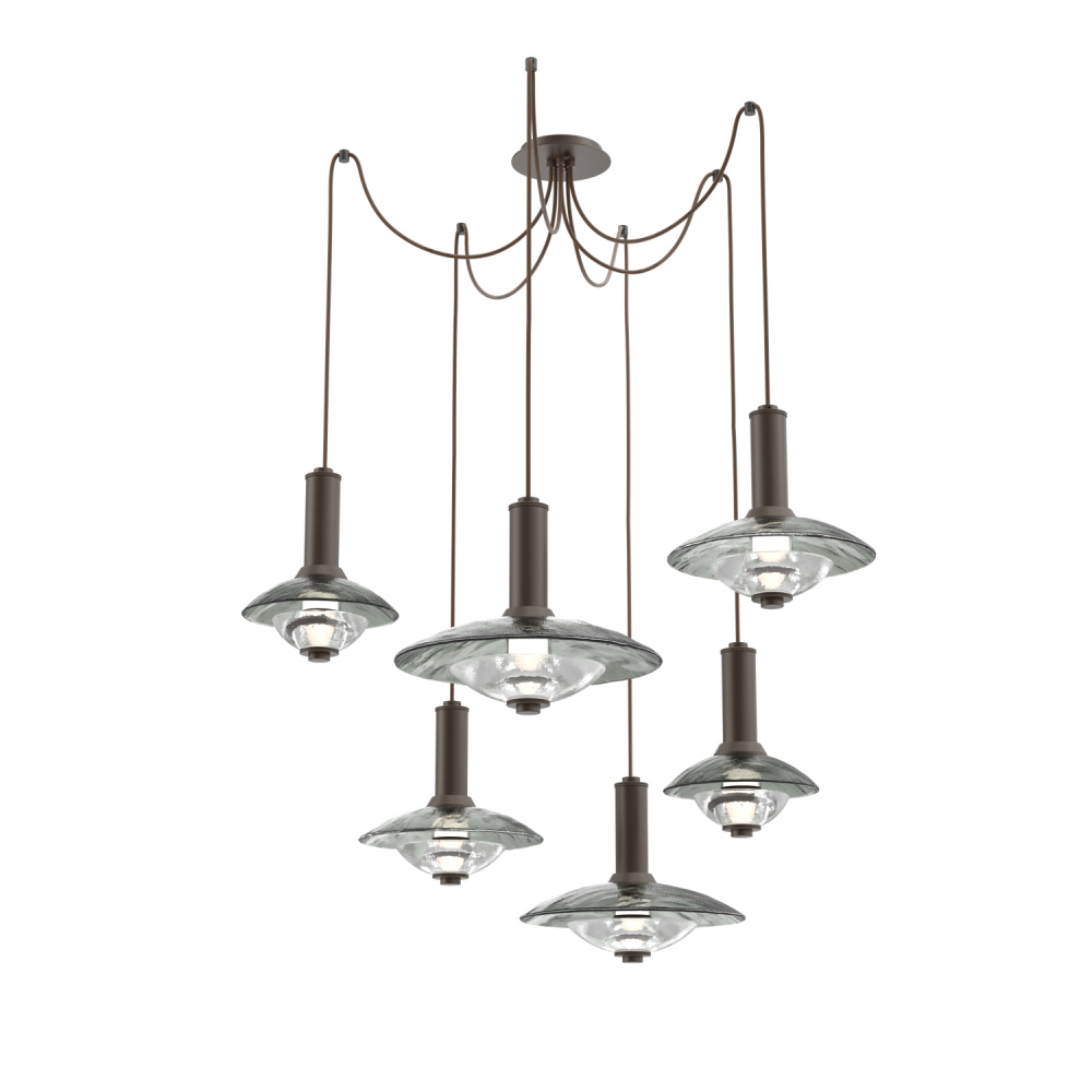 Cirrus Round 6pc Swag Multi-Pendant Chandelier