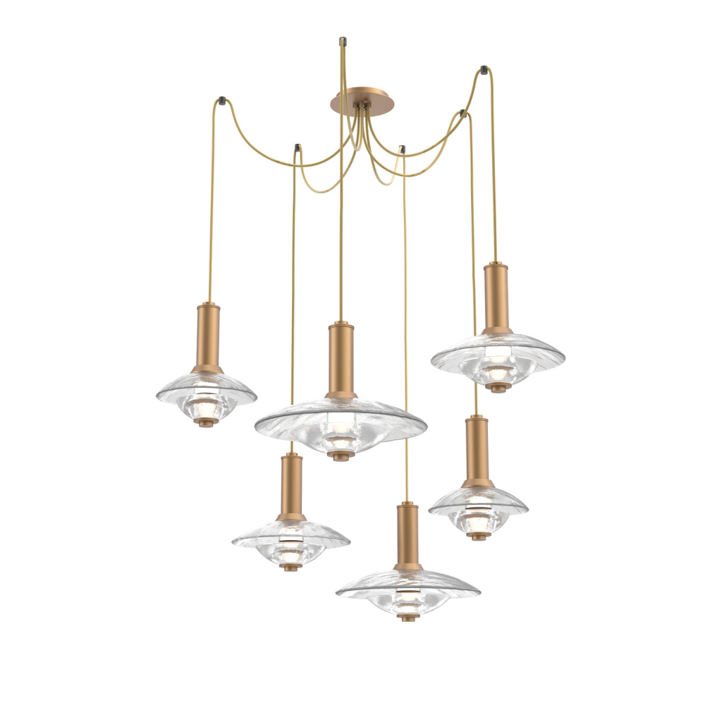 Cirrus Round 6pc Swag Multi-Pendant Chandelier