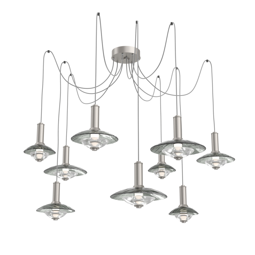 Cirrus Round 9pc Swag Multi-Pendant Chandelier