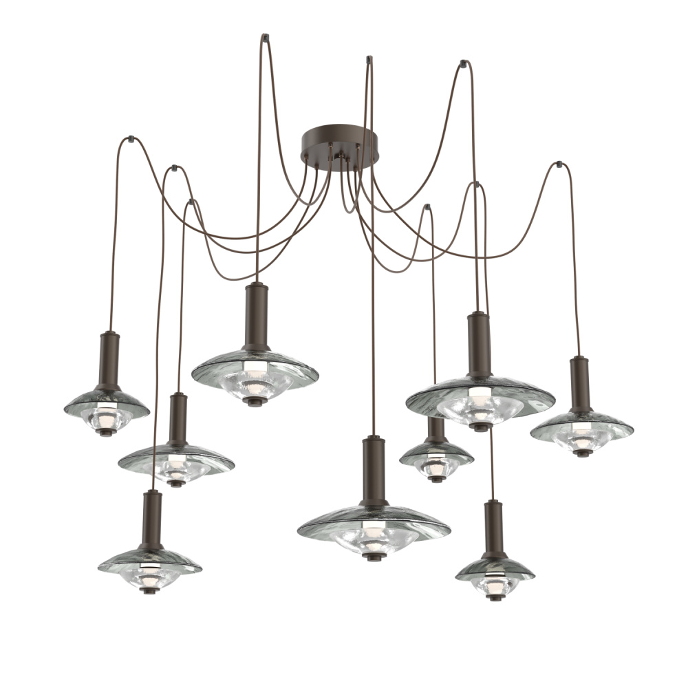 Cirrus Round 9pc Swag Multi-Pendant Chandelier