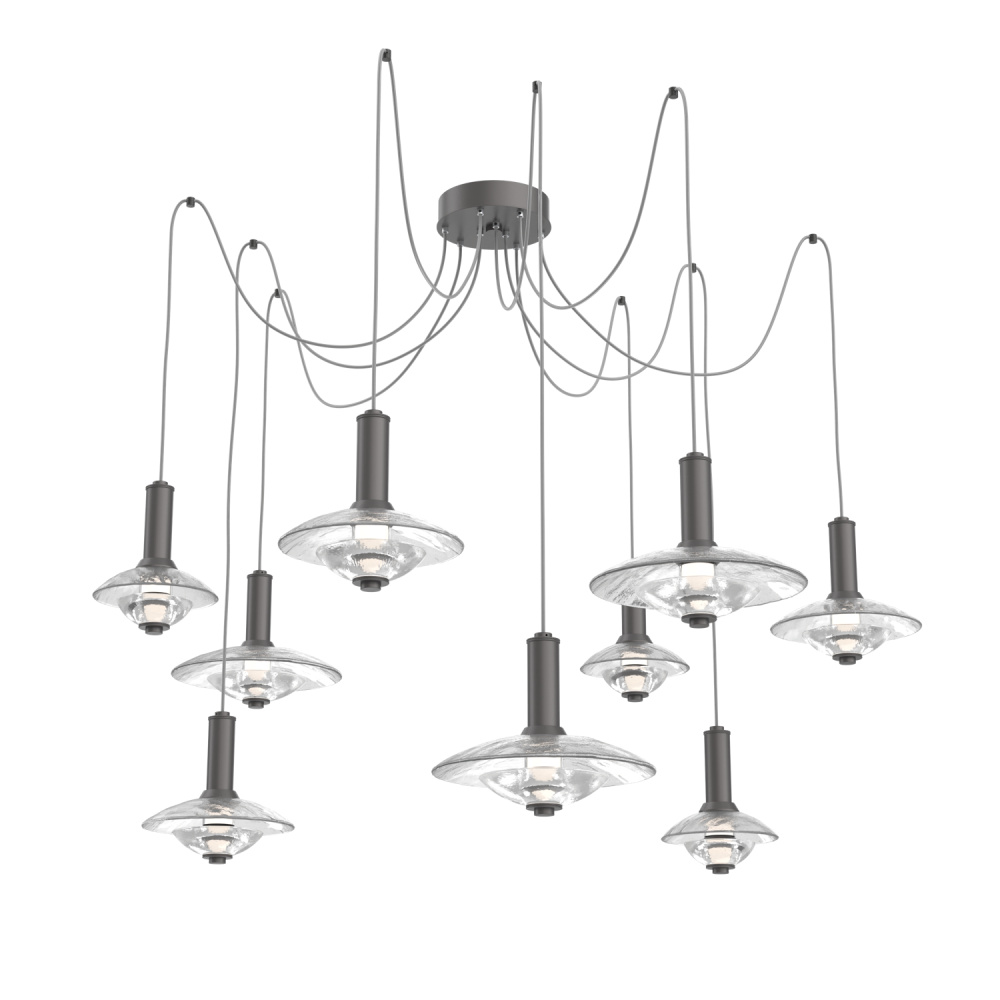 Cirrus Round 9pc Swag Multi-Pendant Chandelier
