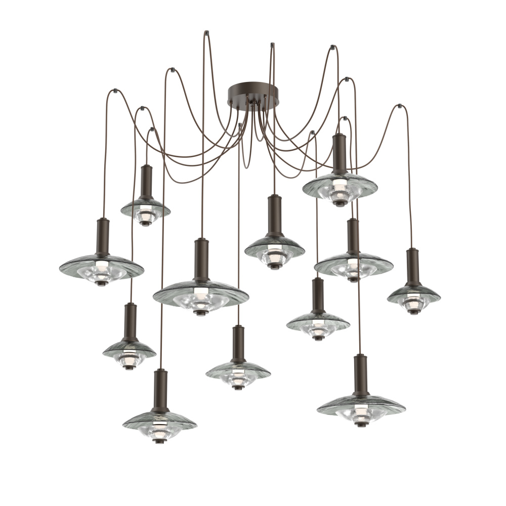 Cirrus Round 12pc Swag Multi-Pendant Chandelier