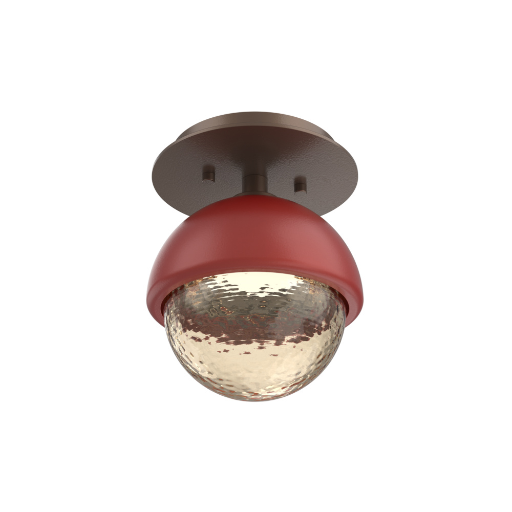 Cabochon Flush Mount Wall Sconce Burnished Bronze