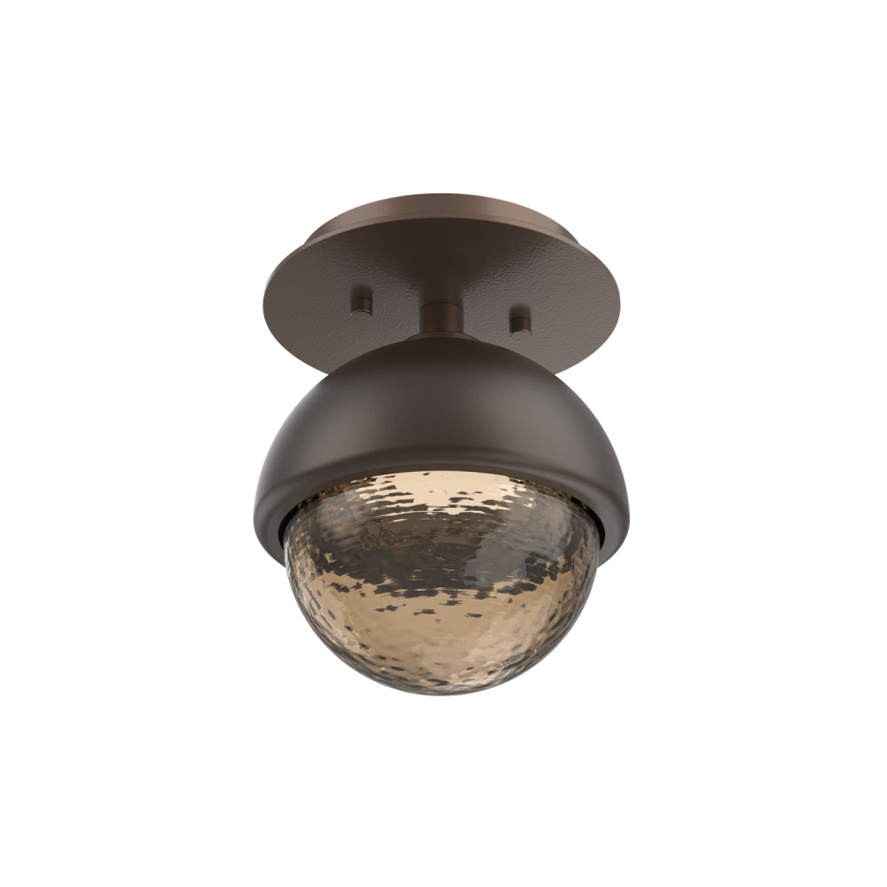 Cabochon Flush Mount Wall Sconce Burnished Bronze