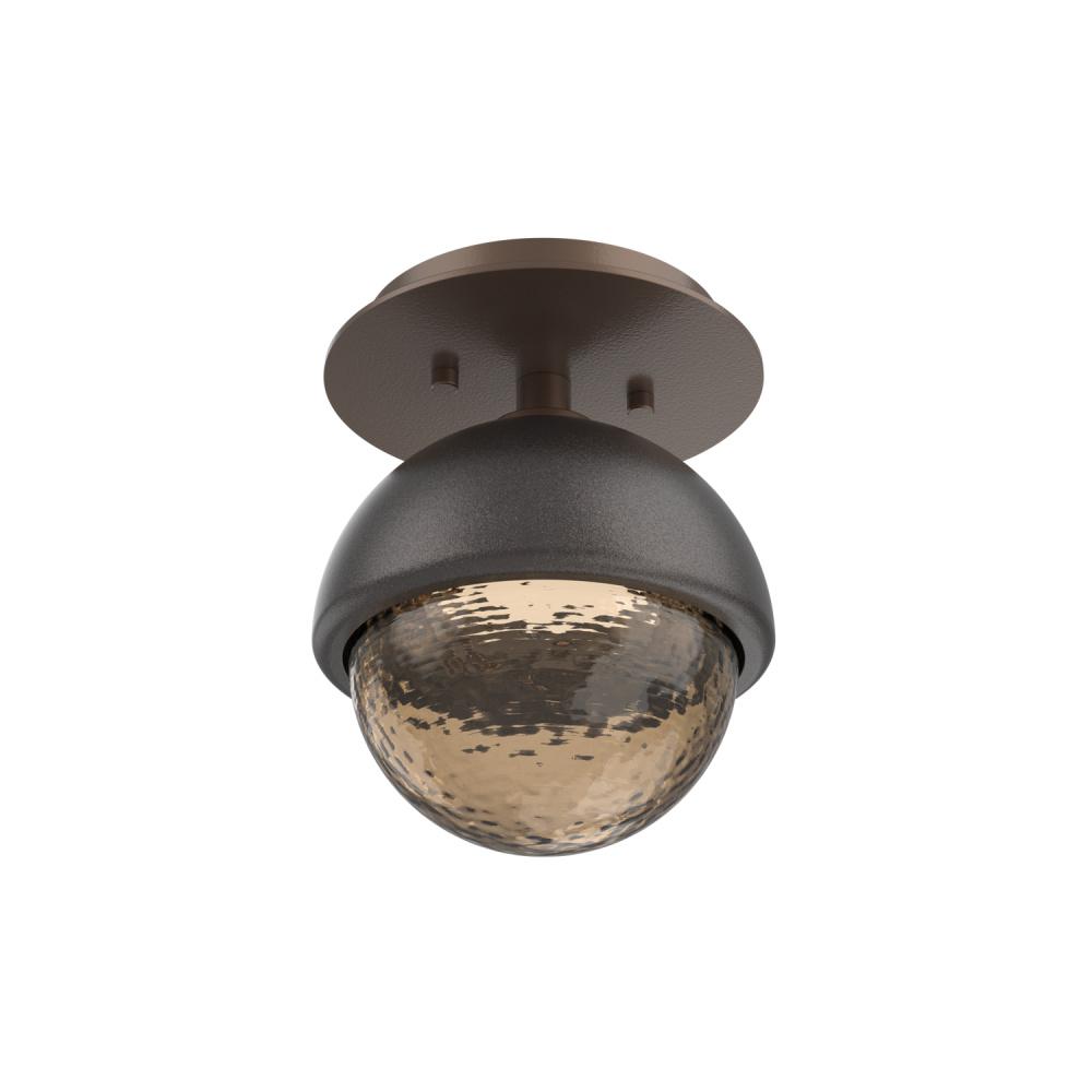Cabochon Flush Mount Wall Sconce Burnished Bronze