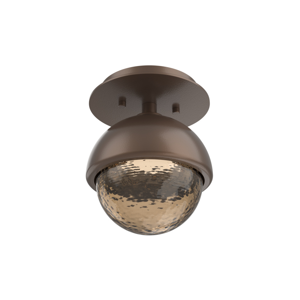Cabochon Flush Mount Wall Sconce Burnished Bronze