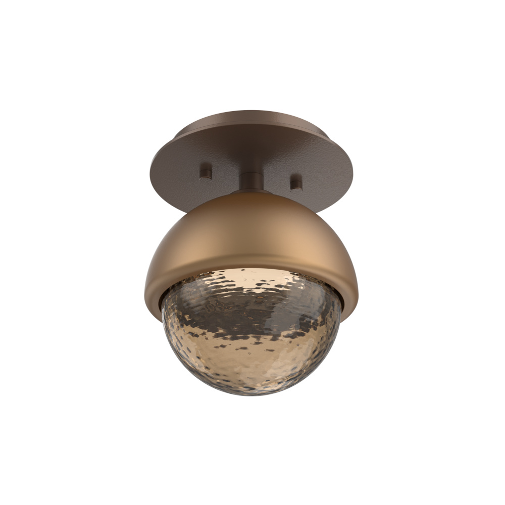 Cabochon Flush Mount Wall Sconce Burnished Bronze