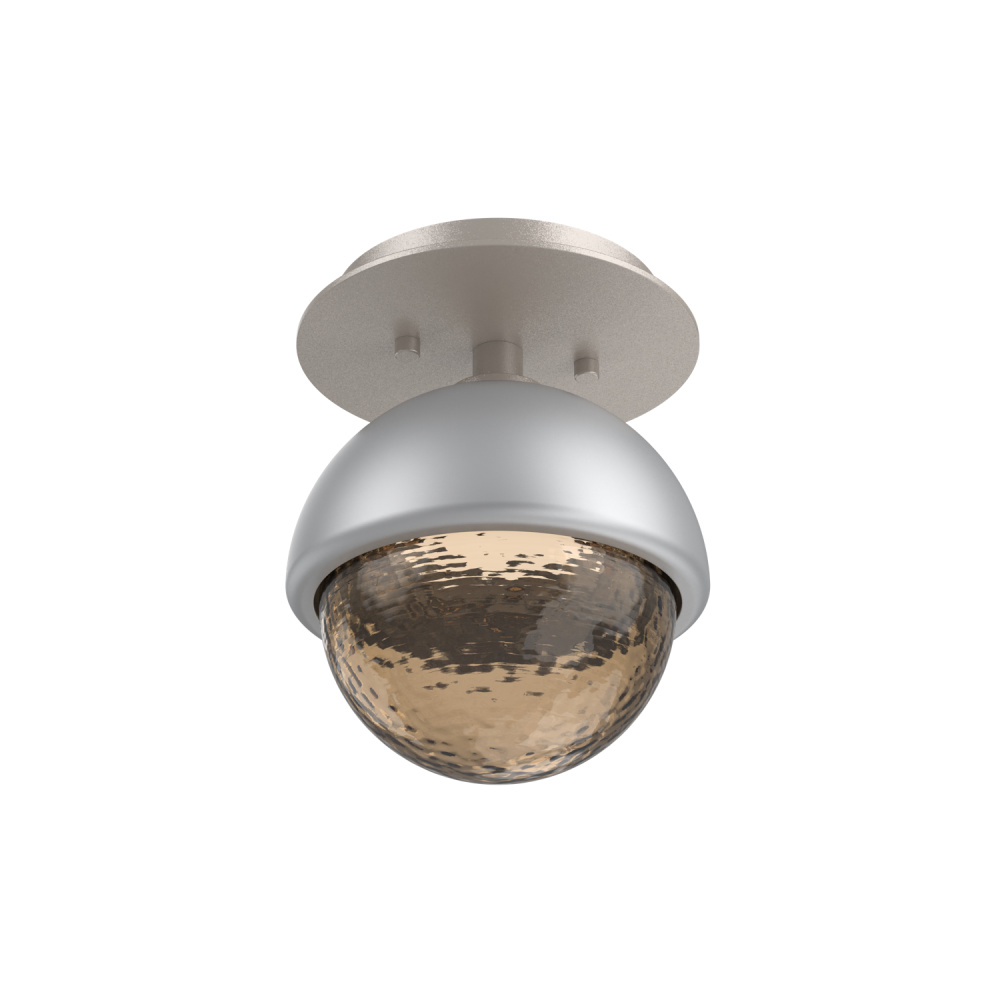 Cabochon Flush Mount Wall Sconce Beige Silver