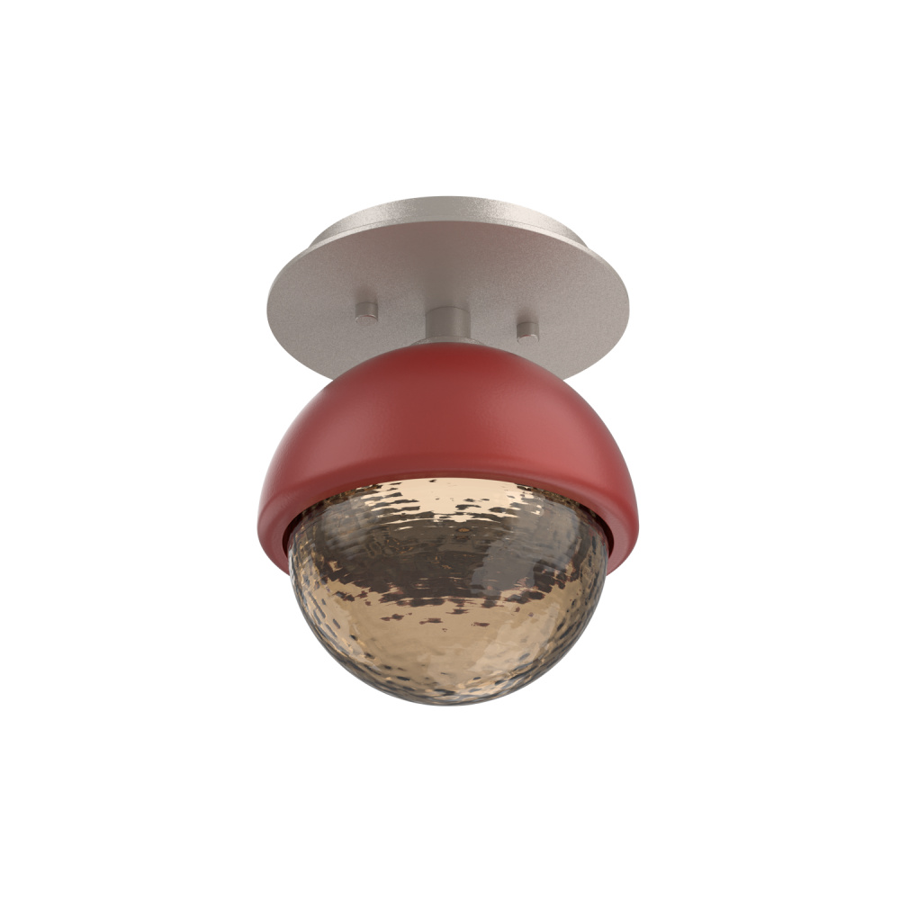 Cabochon Flush Mount Wall Sconce Beige Silver