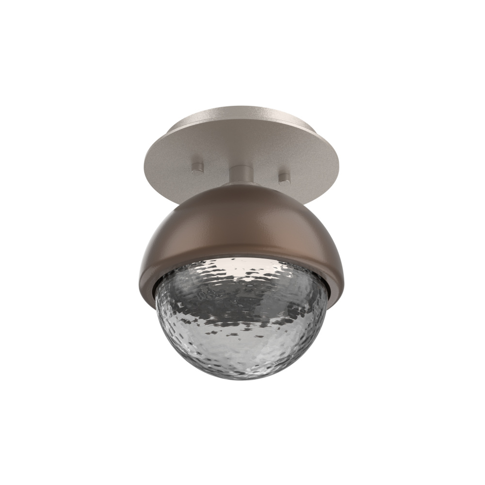 Cabochon Flush Mount Wall Sconce Beige Silver