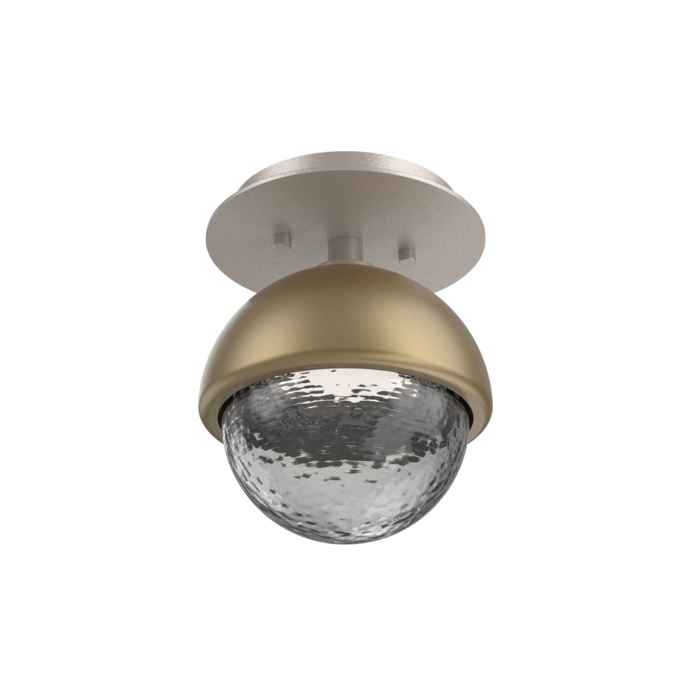 Cabochon Flush Mount Wall Sconce Beige Silver