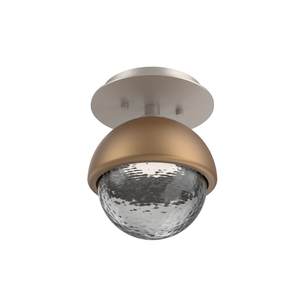 Cabochon Flush Mount Wall Sconce Beige Silver