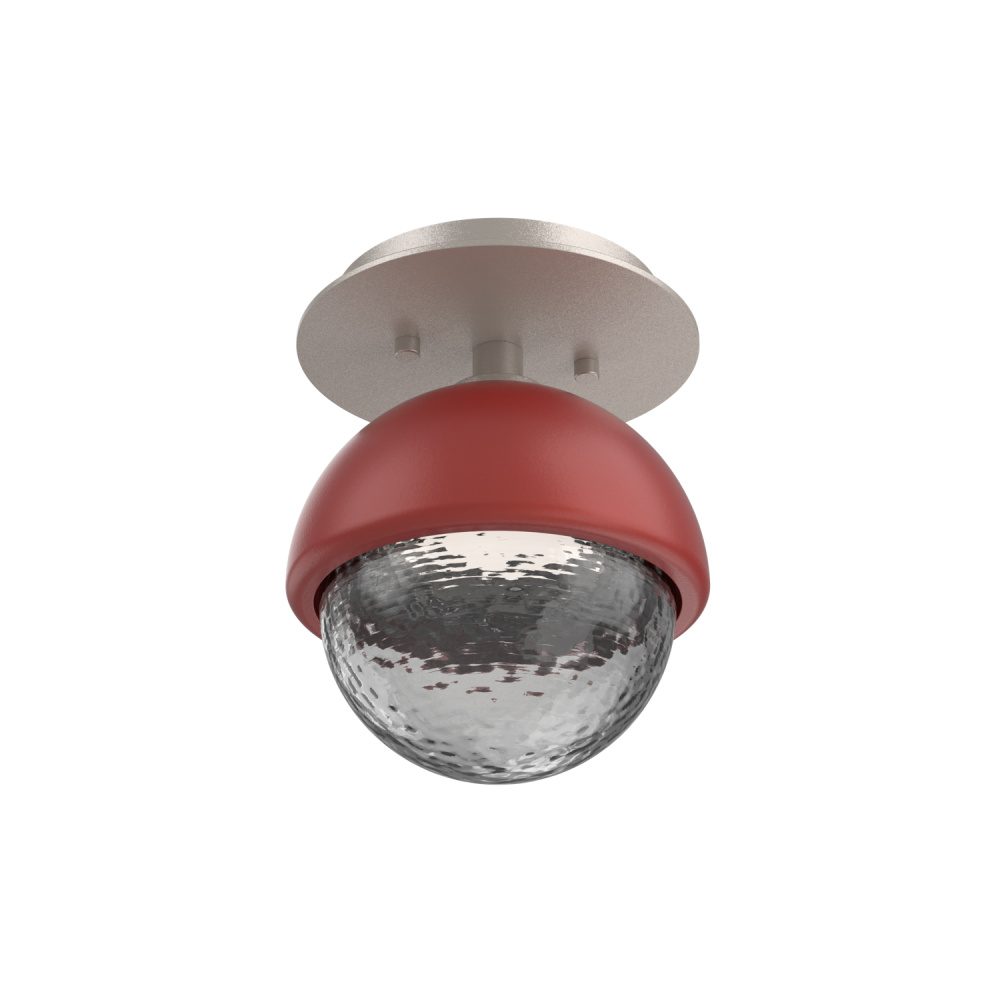 Cabochon Flush Mount Wall Sconce Beige Silver