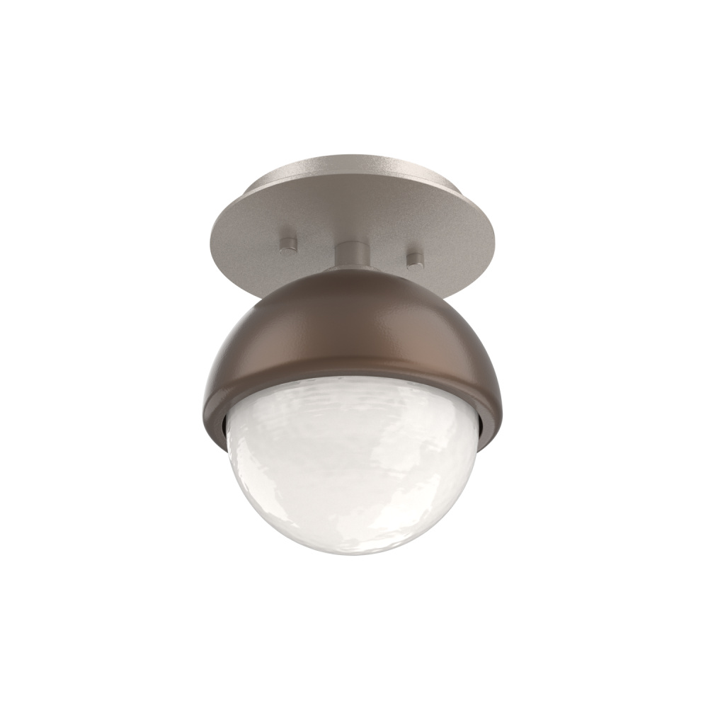 Cabochon Flush Mount Wall Sconce Beige Silver