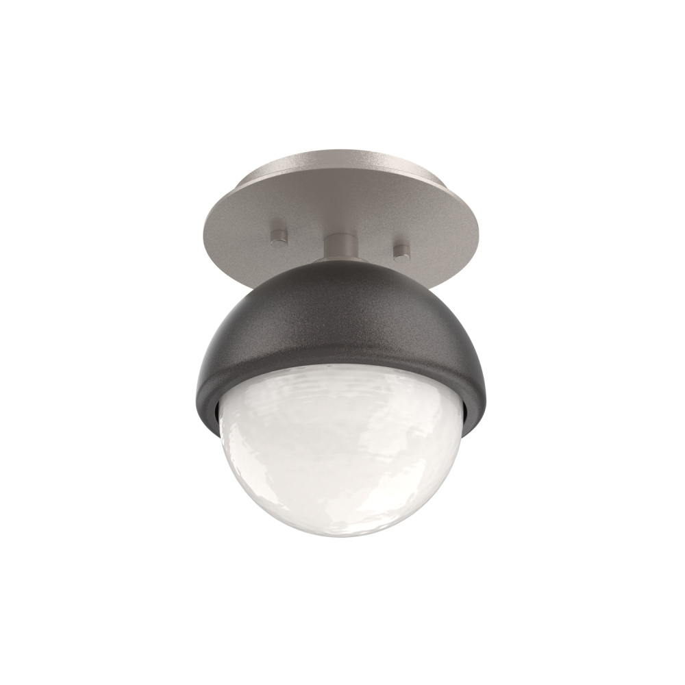 Cabochon Flush Mount Wall Sconce Beige Silver