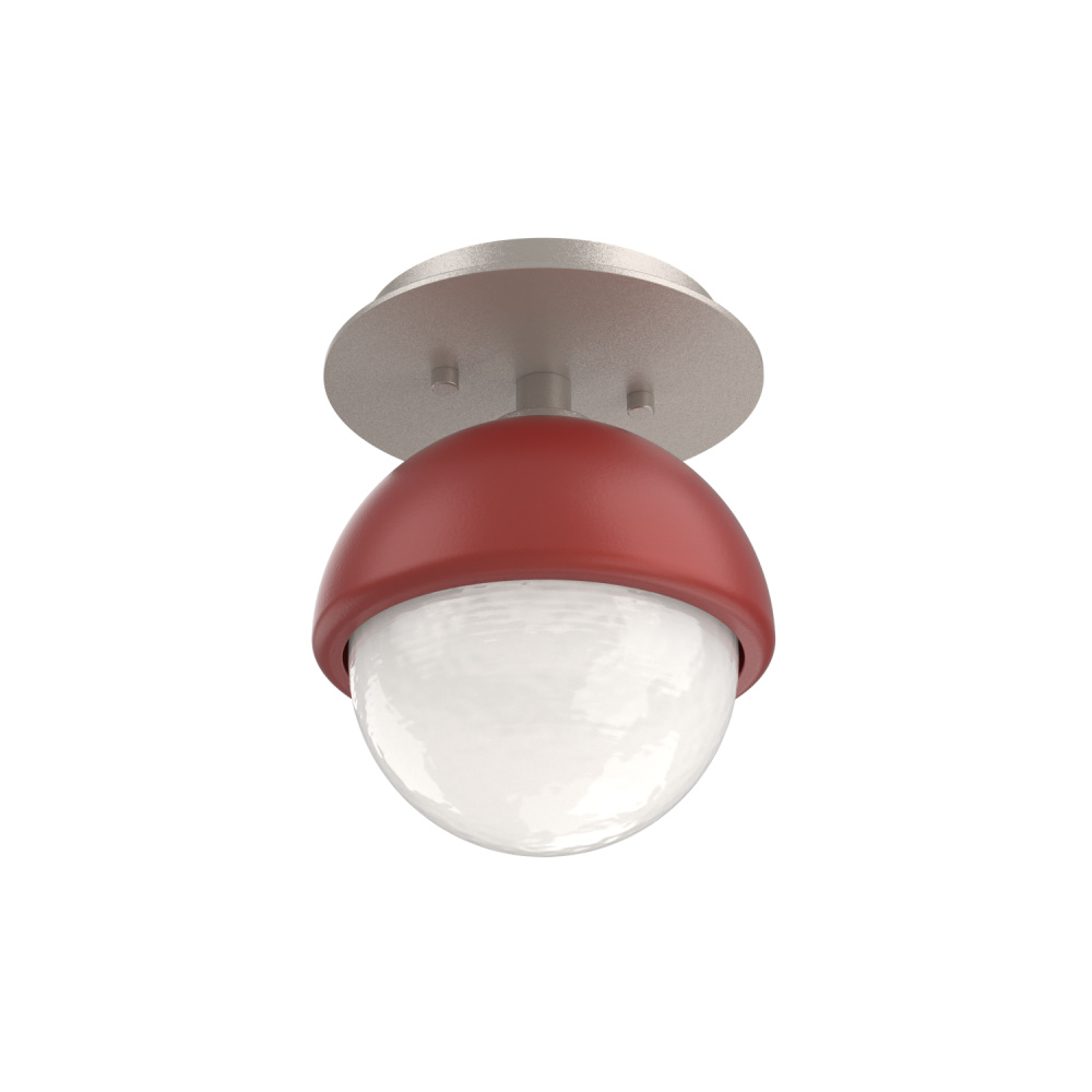 Cabochon Flush Mount Wall Sconce Beige Silver