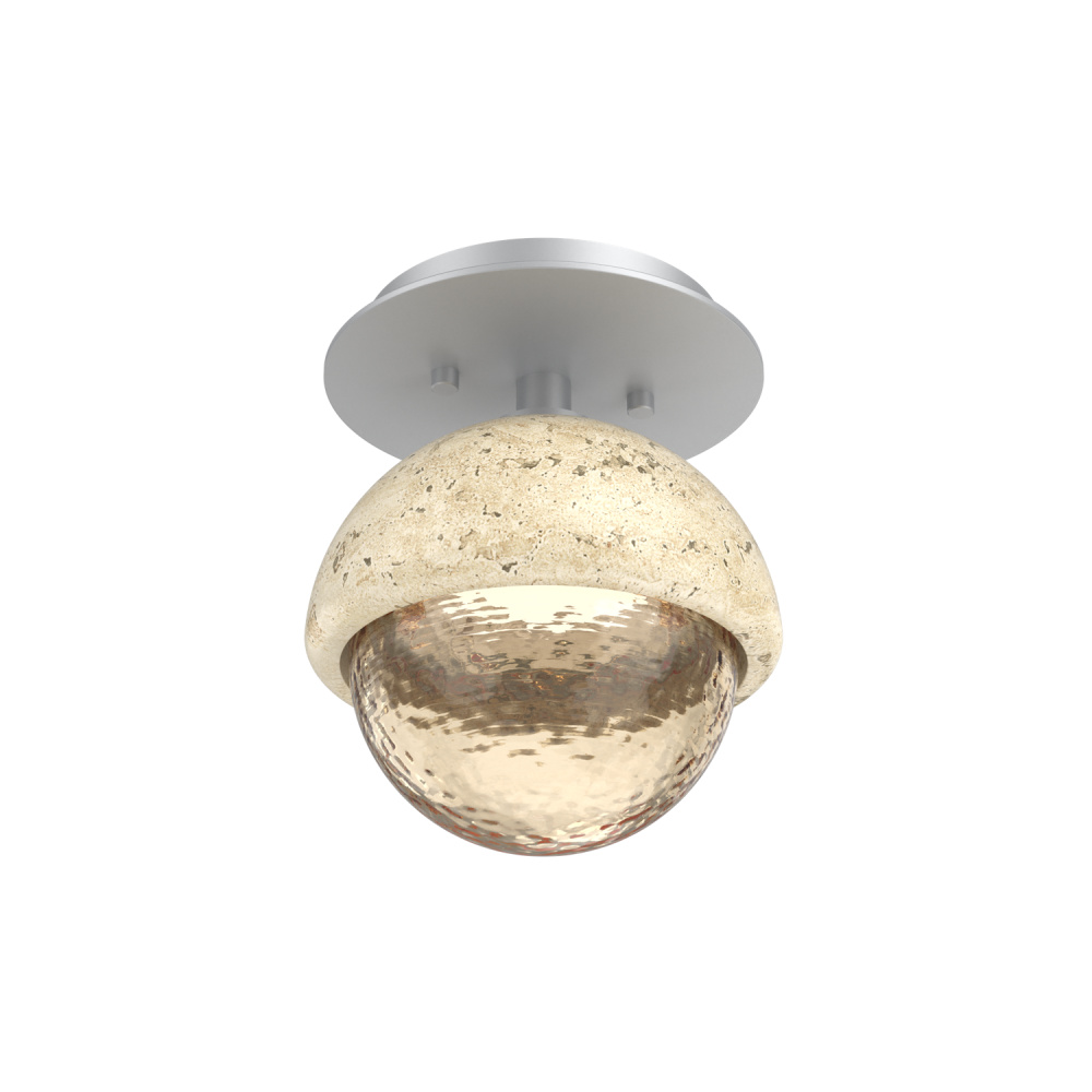 Cabochon Flush Mount Wall Sconce Classic Silver