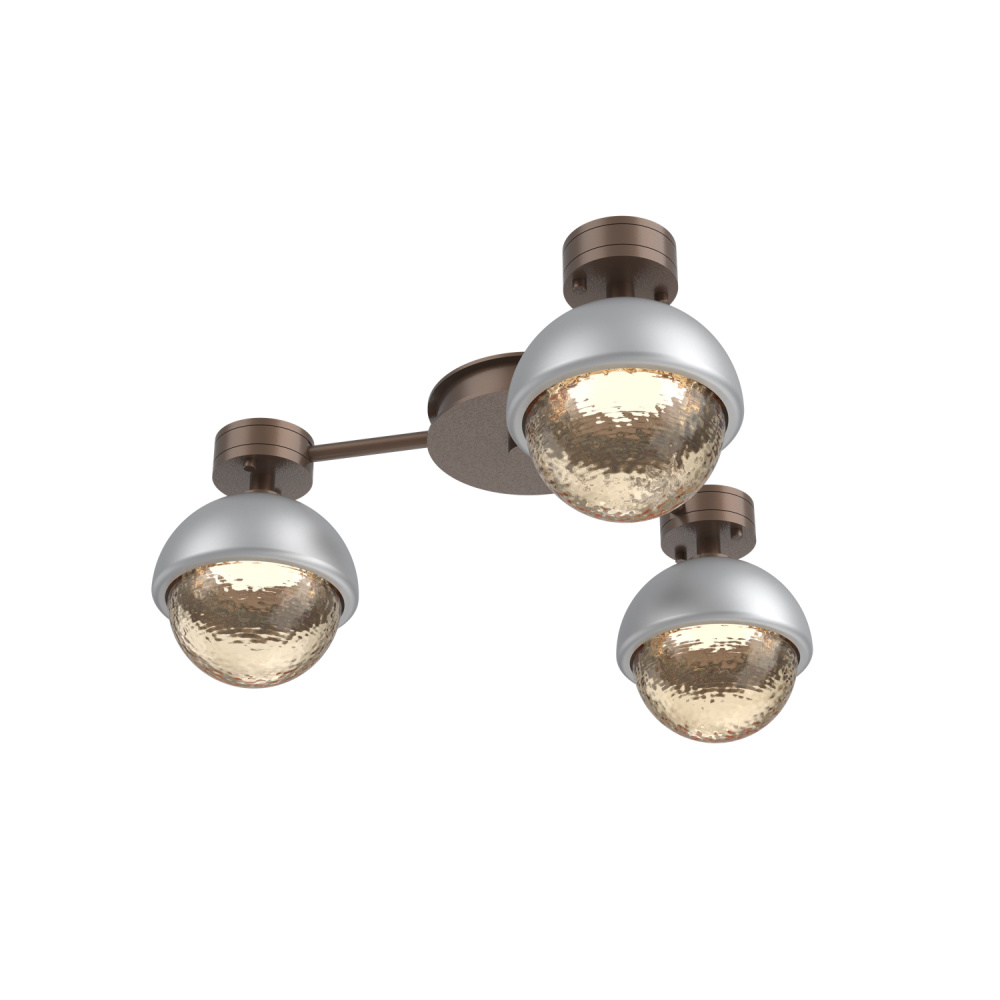 Cabochon Flush Mount Wall Sconce Burnished Bronze