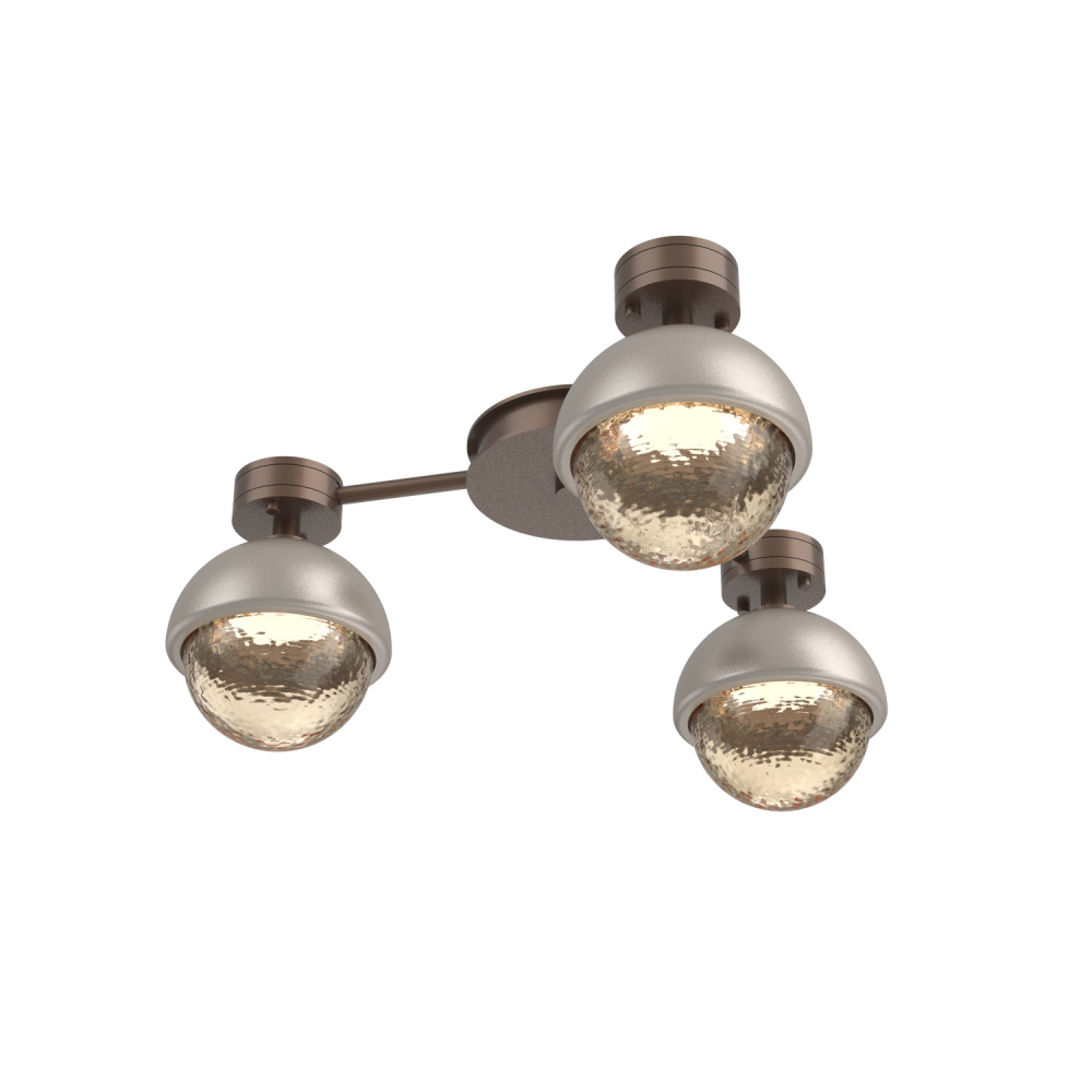 Cabochon Flush Mount Wall Sconce Burnished Bronze