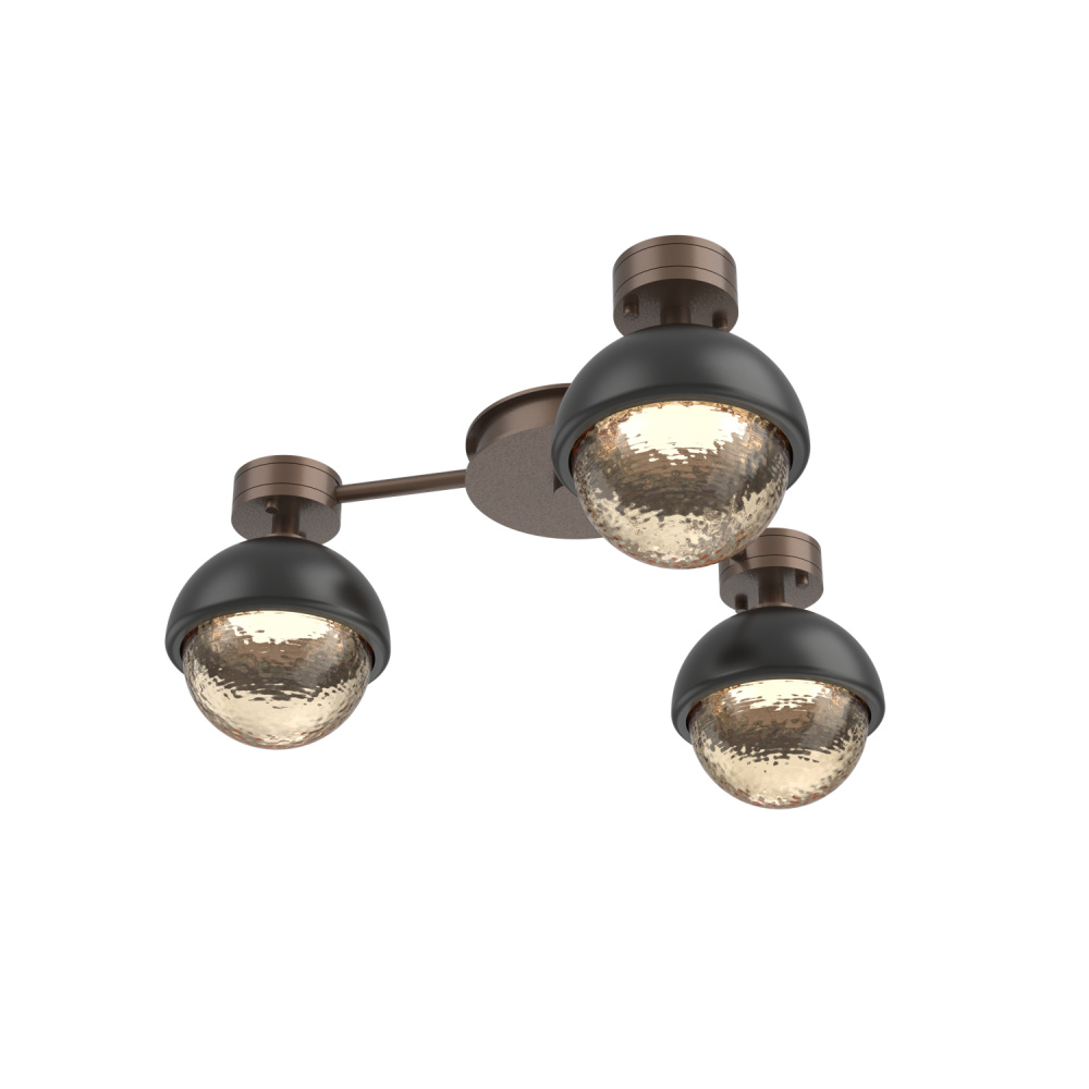 Cabochon Flush Mount Wall Sconce Burnished Bronze