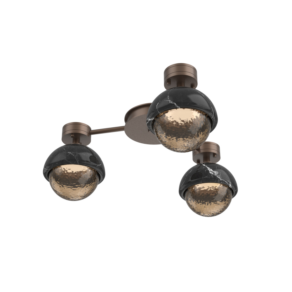 Cabochon Flush Mount Wall Sconce Burnished Bronze