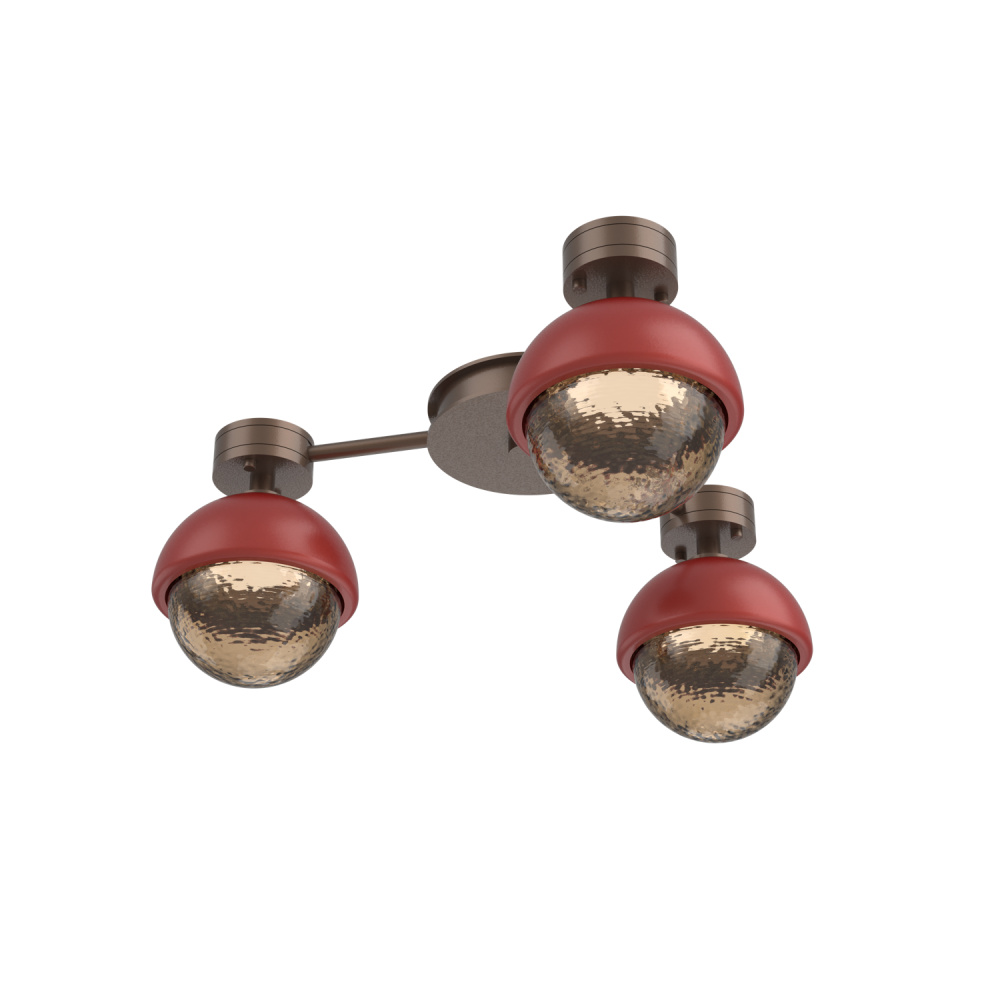Cabochon Flush Mount Wall Sconce Burnished Bronze