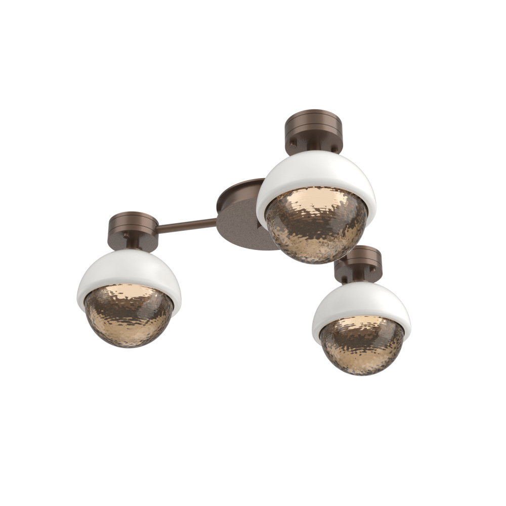 Cabochon Flush Mount Wall Sconce Burnished Bronze