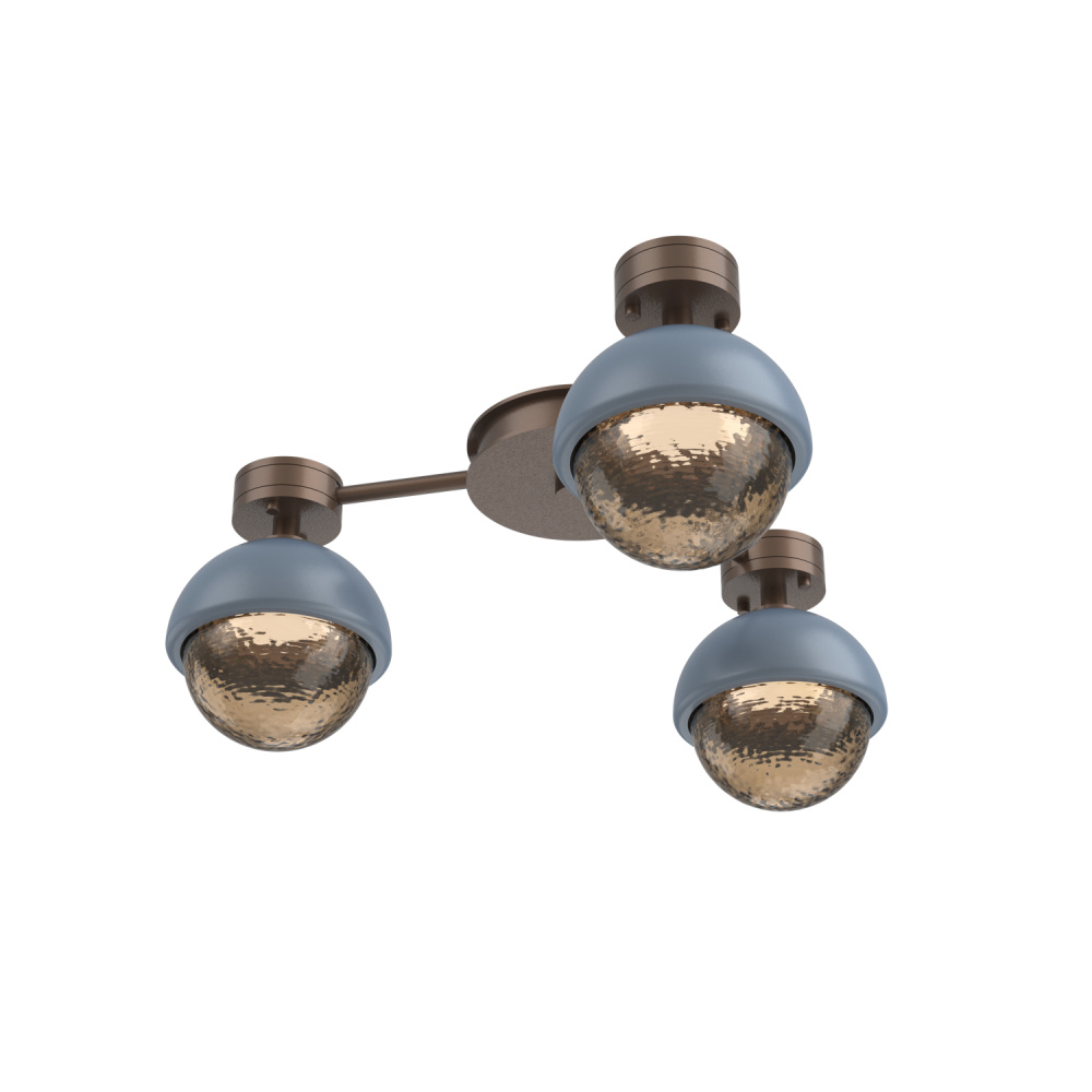 Cabochon Flush Mount Wall Sconce Burnished Bronze
