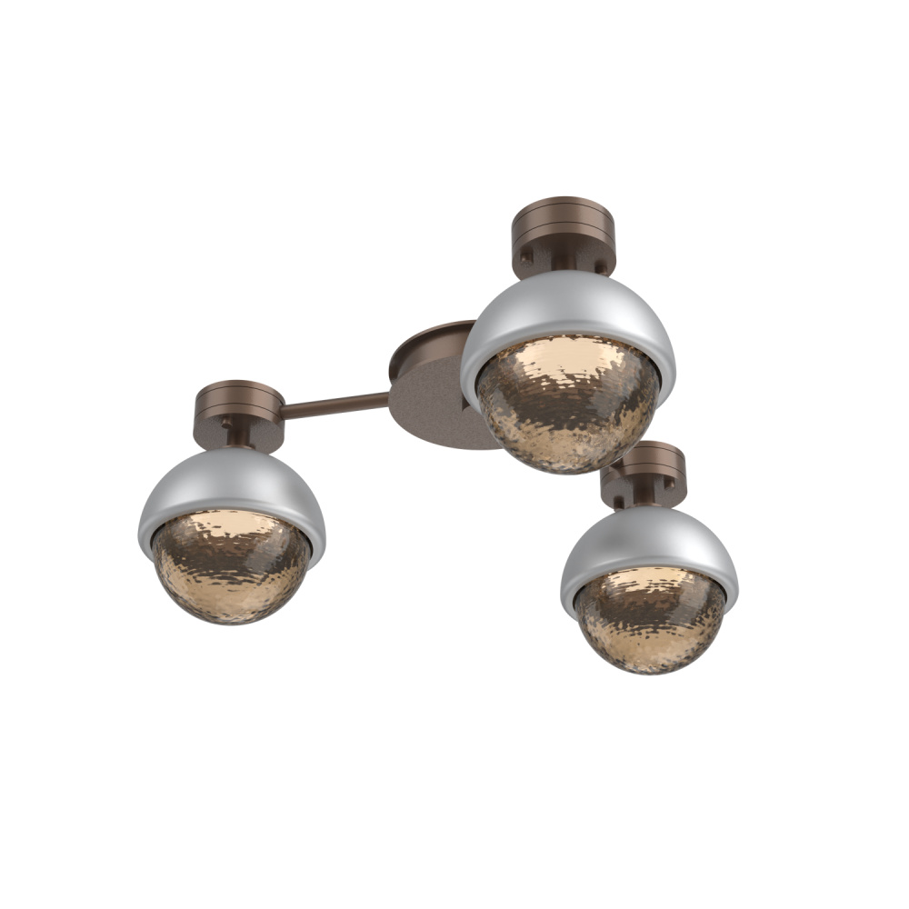 Cabochon Flush Mount Wall Sconce Burnished Bronze