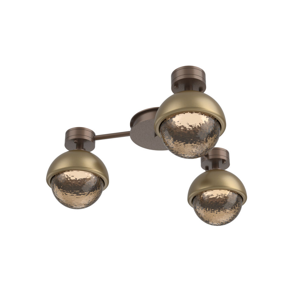 Cabochon Flush Mount Wall Sconce Burnished Bronze