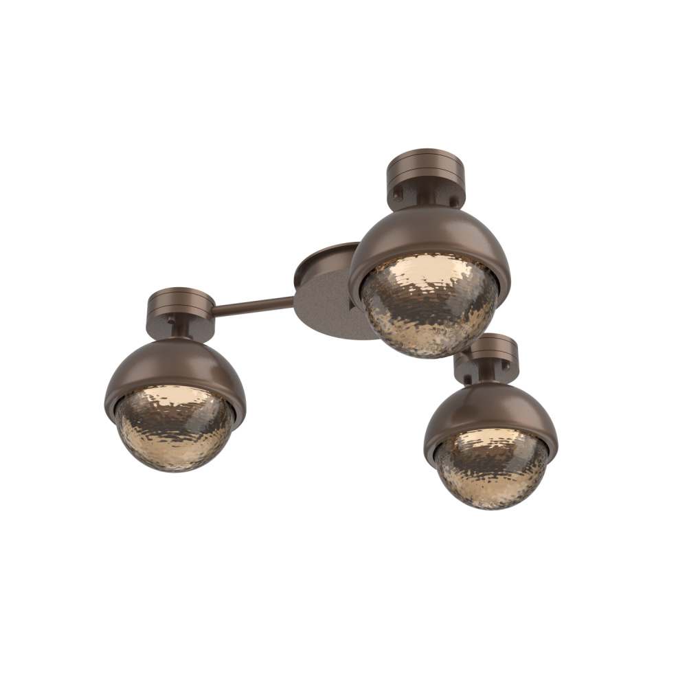 Cabochon Flush Mount Wall Sconce Burnished Bronze