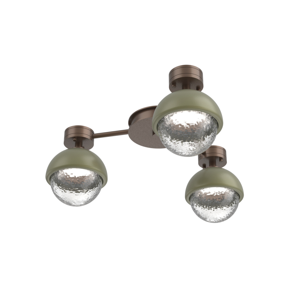 Cabochon Flush Mount Wall Sconce Burnished Bronze