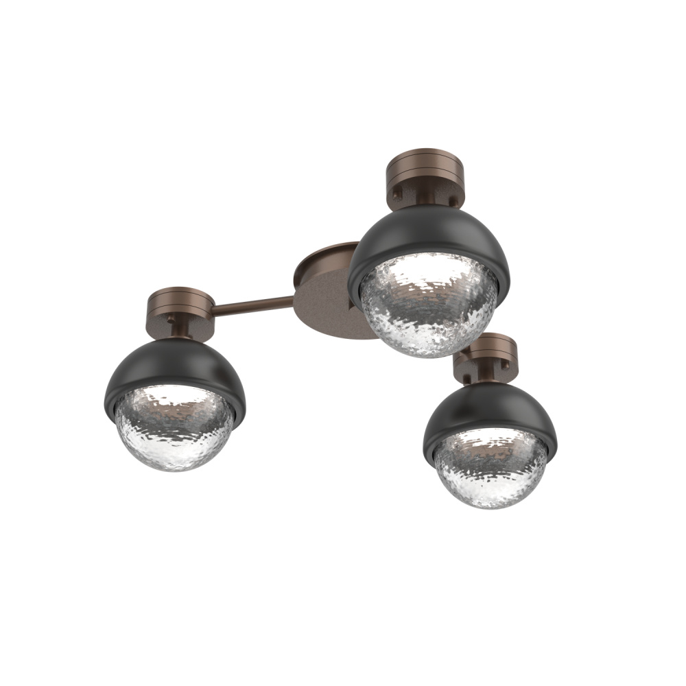 Cabochon Flush Mount Wall Sconce Burnished Bronze