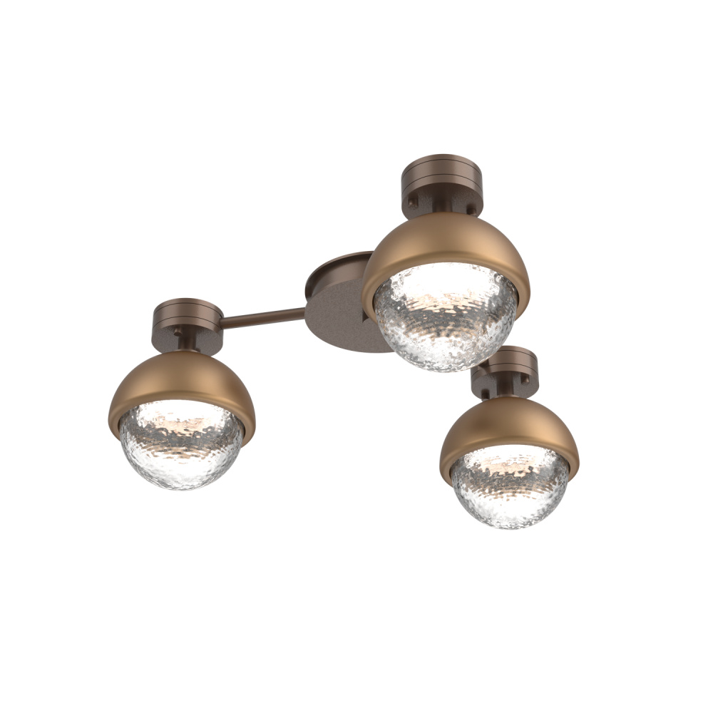 Cabochon Flush Mount Wall Sconce Burnished Bronze