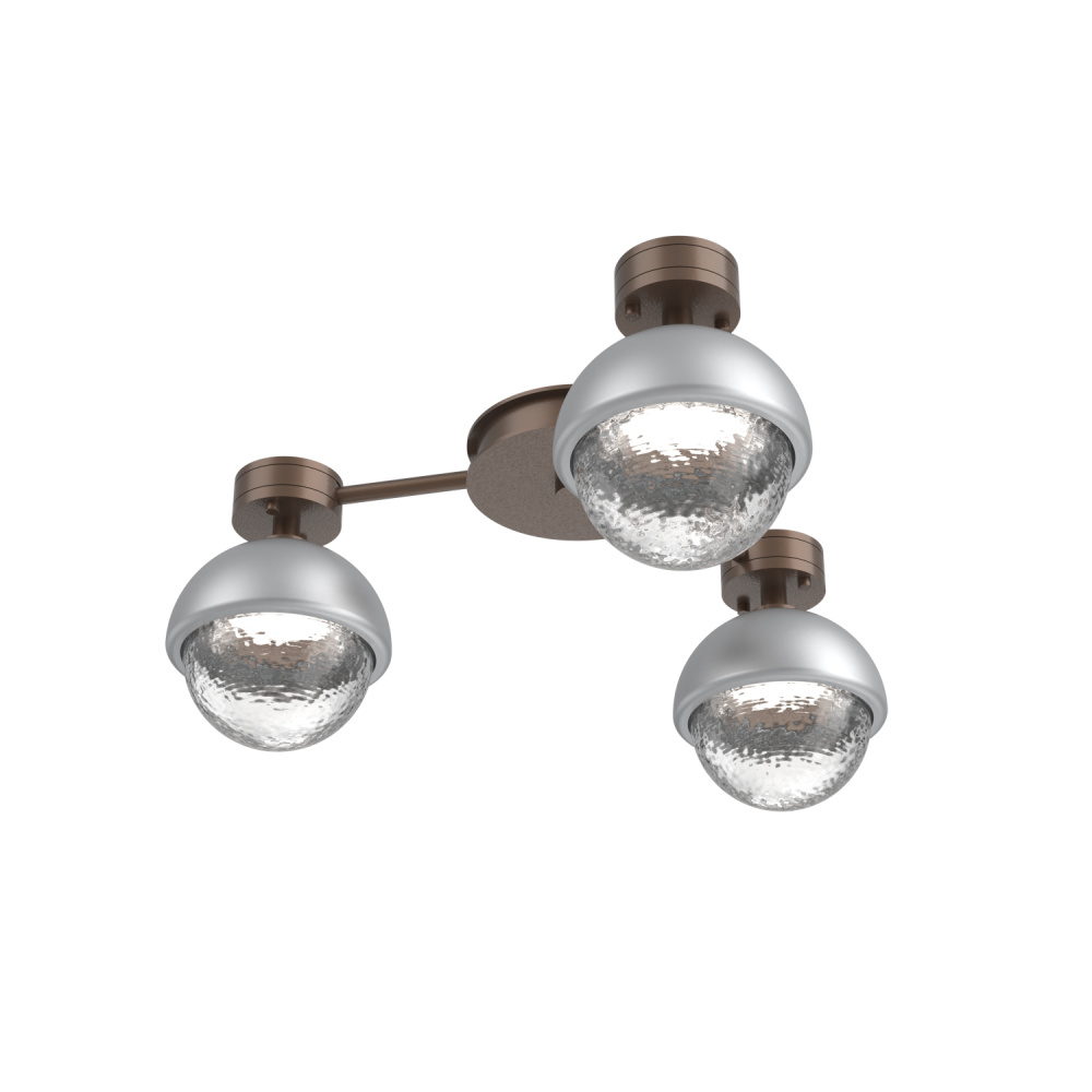 Cabochon Flush Mount Wall Sconce Burnished Bronze