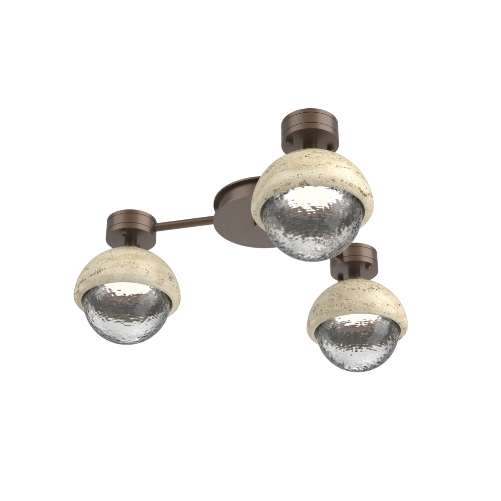 Cabochon Flush Mount Wall Sconce Burnished Bronze