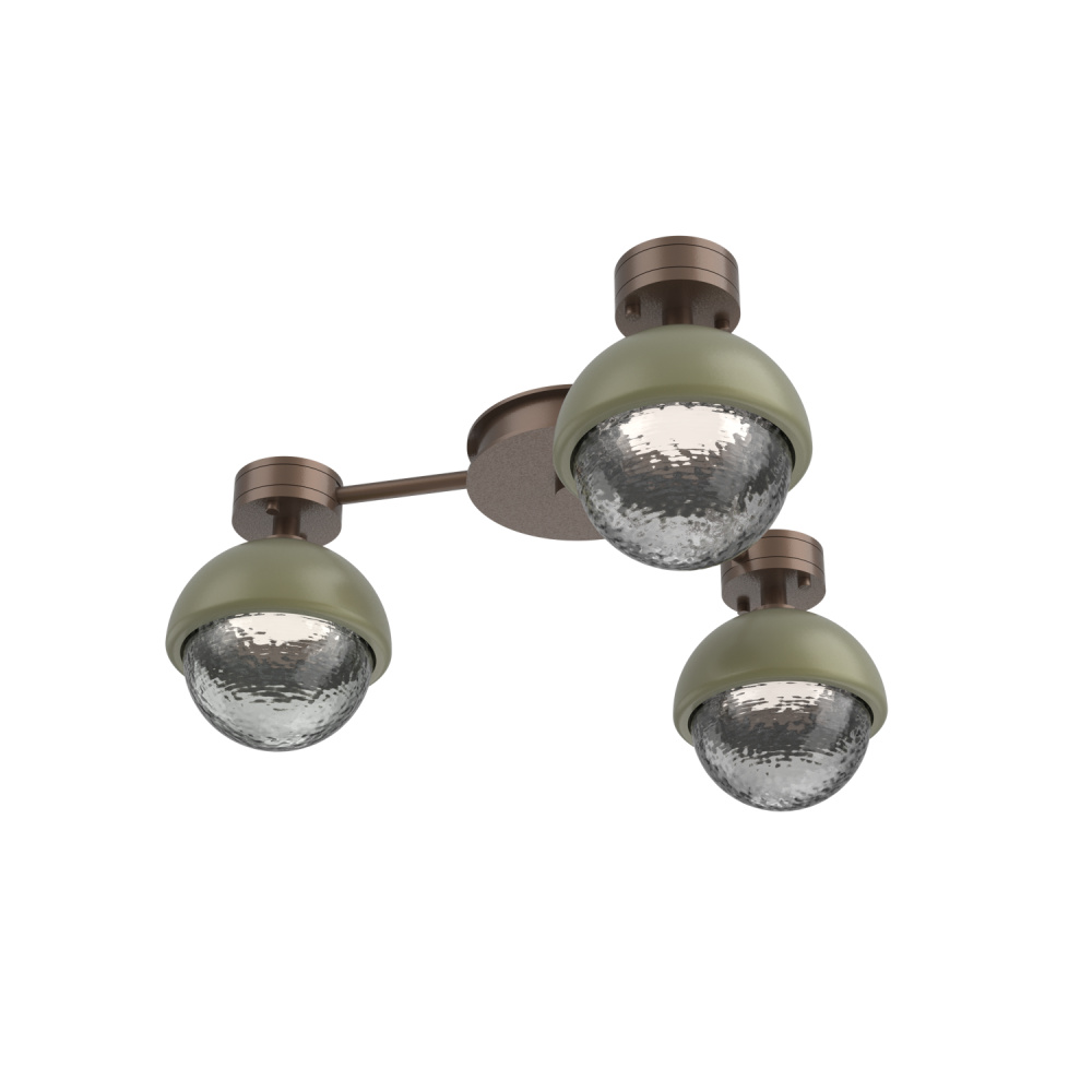 Cabochon Flush Mount Wall Sconce Burnished Bronze