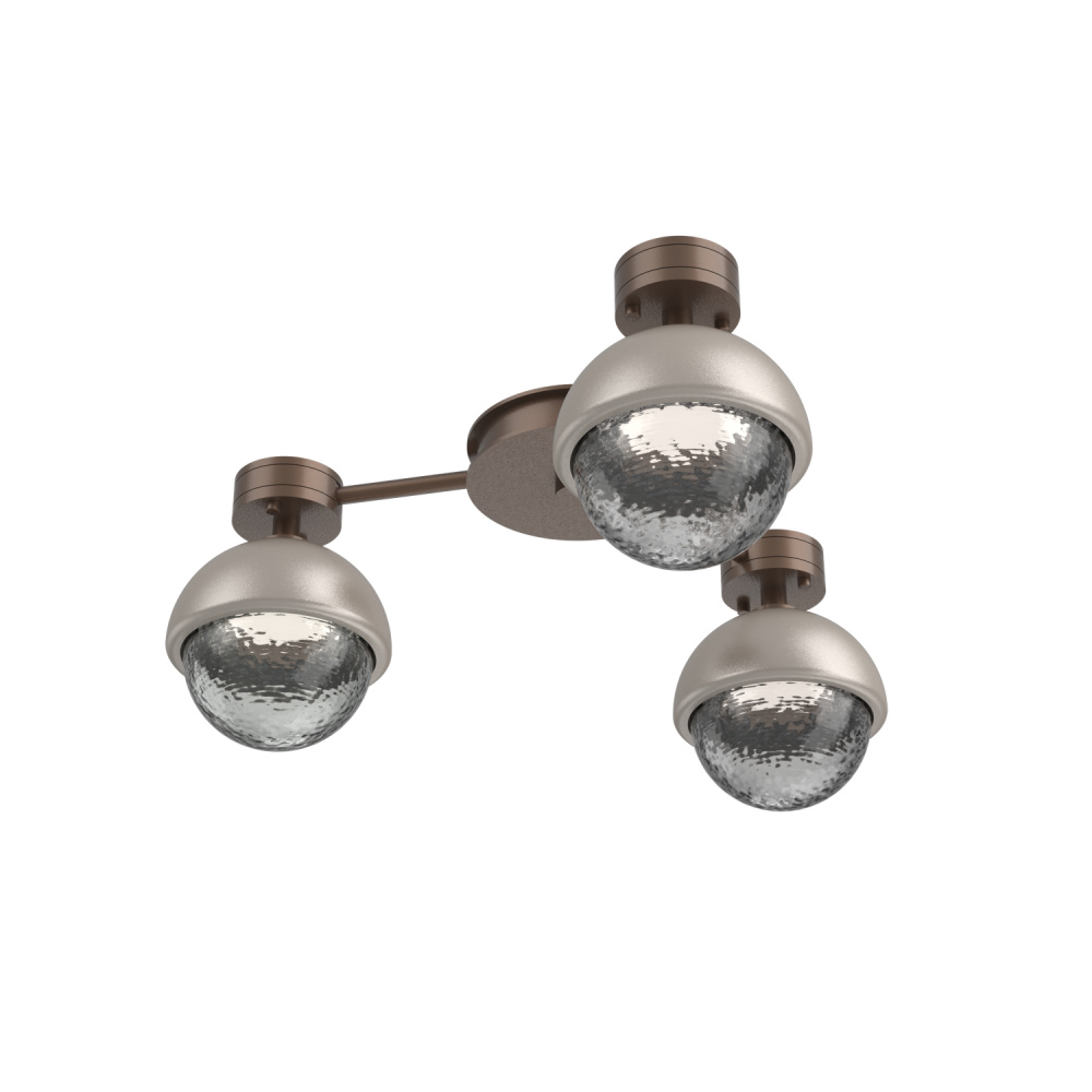 Cabochon Flush Mount Wall Sconce Burnished Bronze