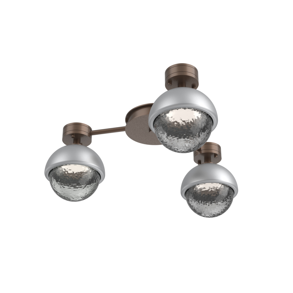 Cabochon Flush Mount Wall Sconce Burnished Bronze