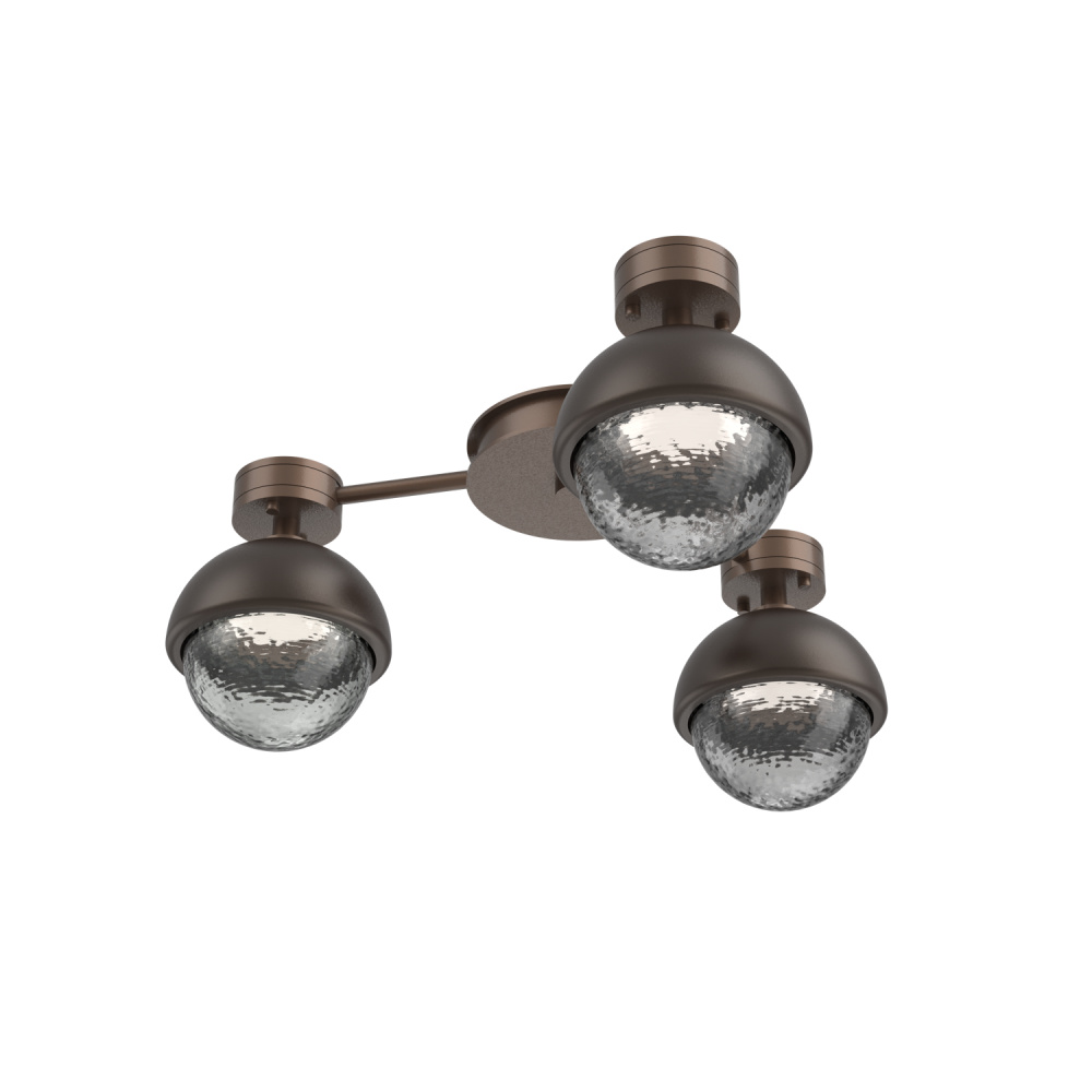 Cabochon Flush Mount Wall Sconce Burnished Bronze
